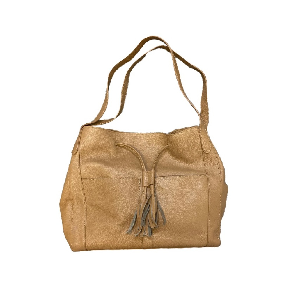 LAGGO shoulder bag Cappuccino leather drawstring